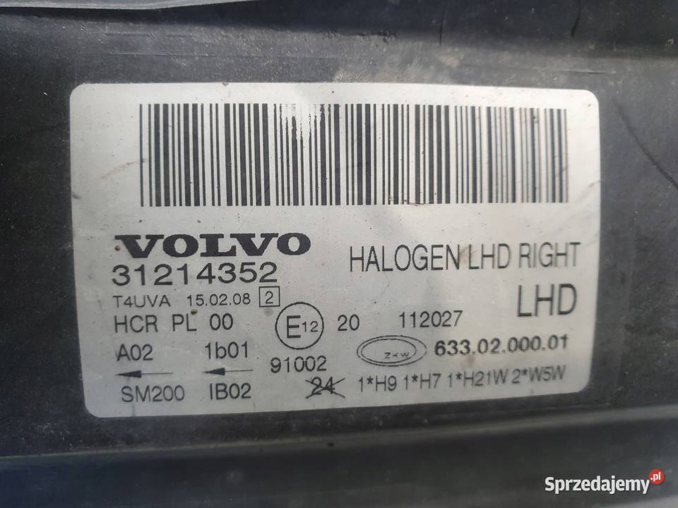 Volvo S80 II V70 III 0616r PRZEDNIA LAMPA PRAWA Janów sprzedam