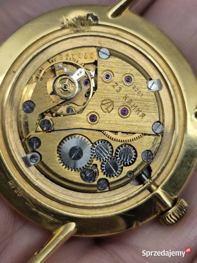 Zegarek złocony Łucz slim garniturowiec Chorzów