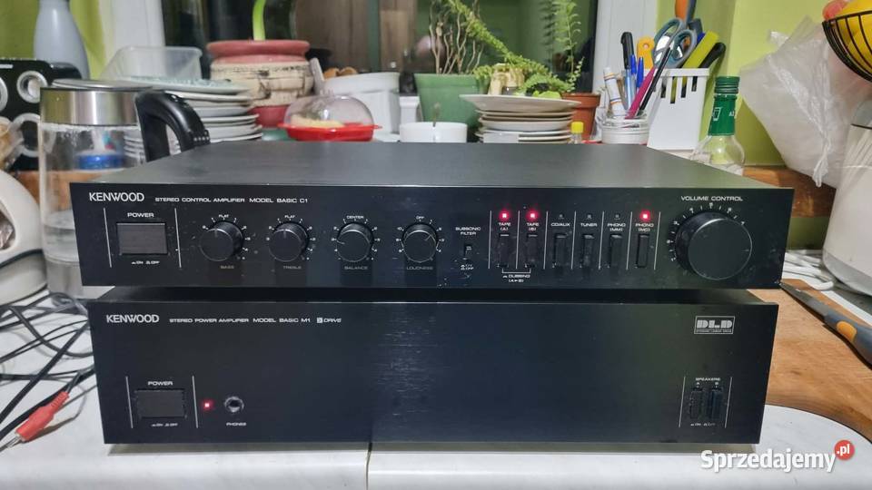 Przedwzmacniacz i końcówka mocy Kenwood Basic C1 łódzkie Warta sprzedam