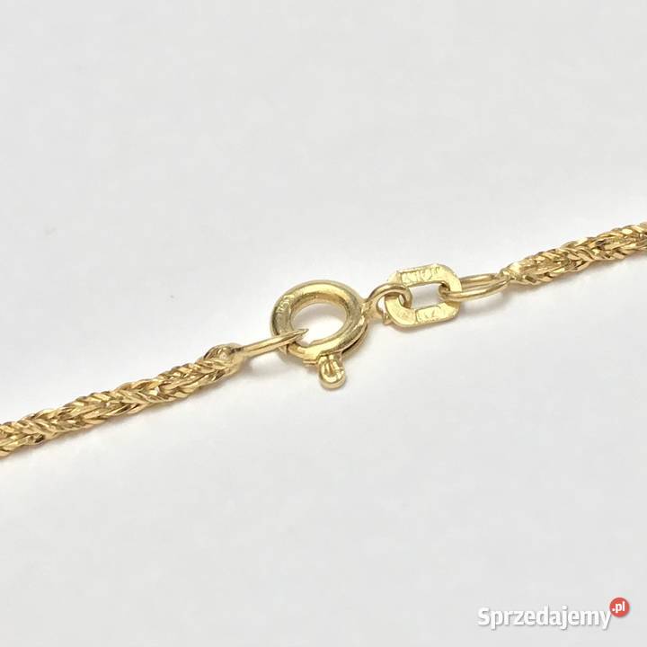 Złoty ŁAŃCUSZEK damski 18K ORYGINALNY splot 40 mazowieckie Warszawa