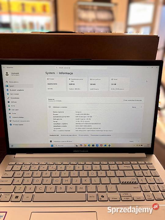 Laptop ASUS VIVOBOOK GO 15 156 Intel Celeron N 8 Elbląg sprzedam