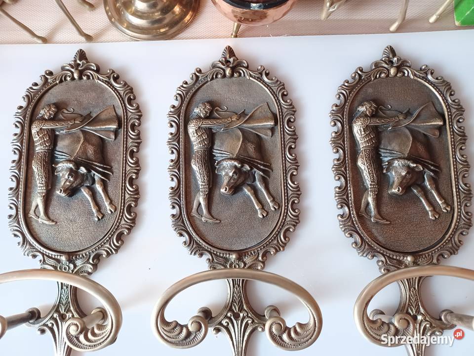 Piękny wieszak mosiężny Poznań