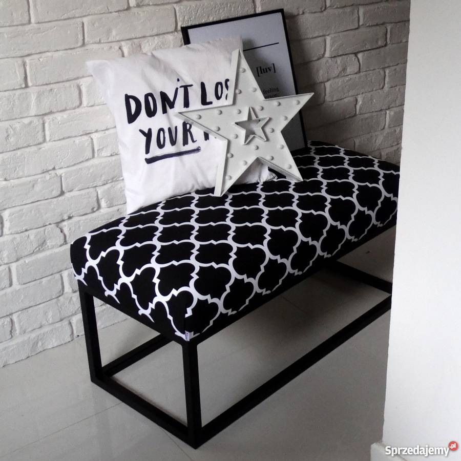 Loft ławka nowoczesna przedpokój metalowa Warszawa
