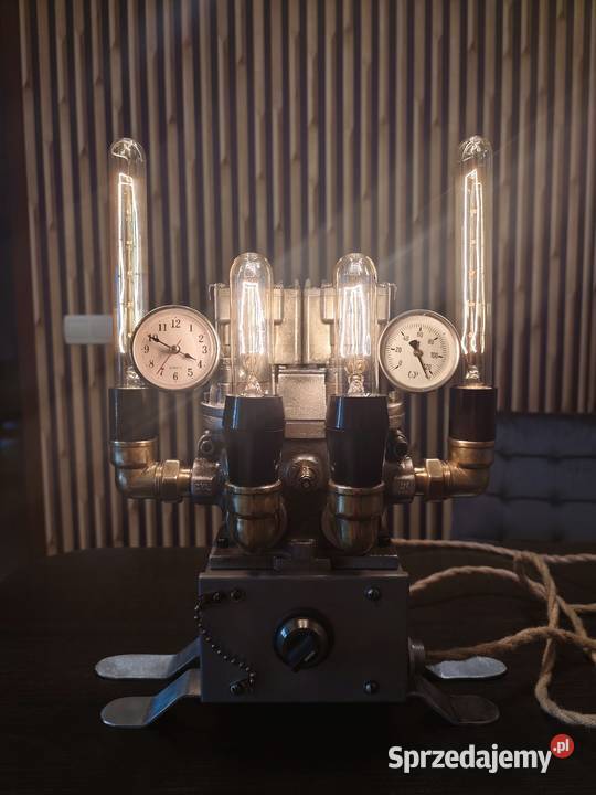 Lampa nocna streampunk Rękodzieło sprzedam