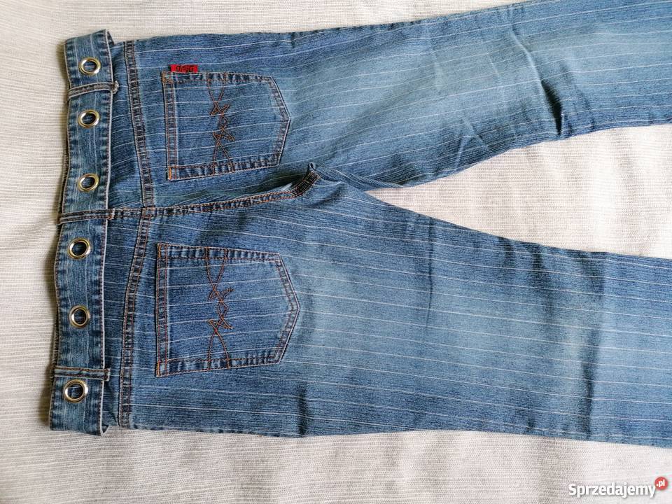 NOWE JEANSOWE SPODNIE DONG FANG LI GENG R32 łódzkie Łódź sprzedam