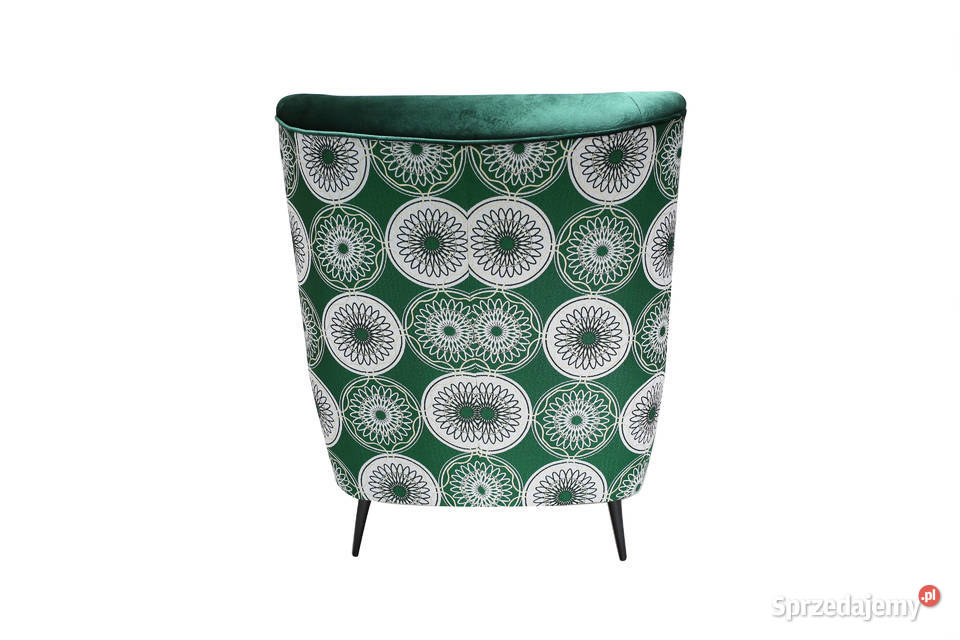 Fotel Uszak Kominkowy Patchwork Skandynawski wielkopolskie Kazimierz Biskupi