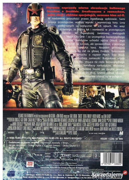 Dredd Karl Urban Lena Headey DVD Łódź