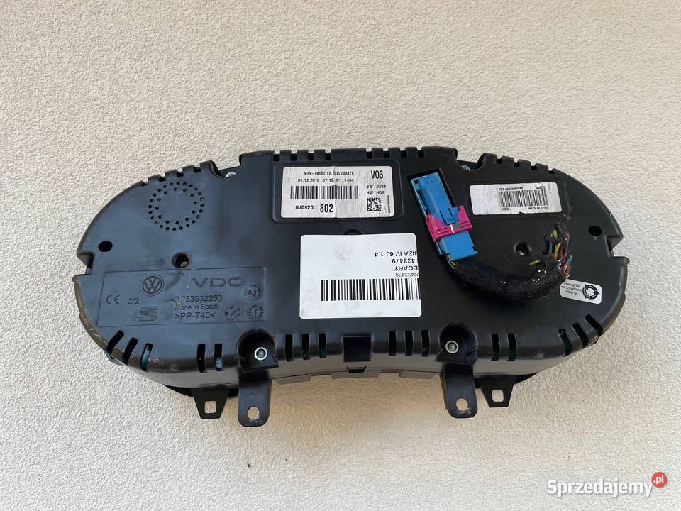 LICZNIK ZEGARY SEAT IBIZA IV 6J0920802 Liczniki i zegary Warszawa sprzedam