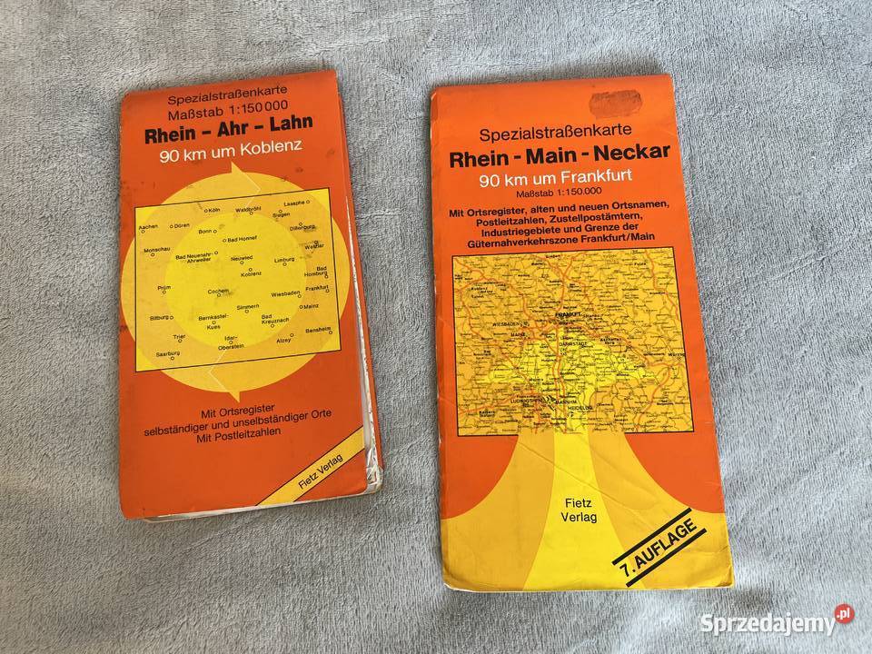 Mapa mapy RheinAhrLahn RheinMainNeckar podkarpackie Jasło