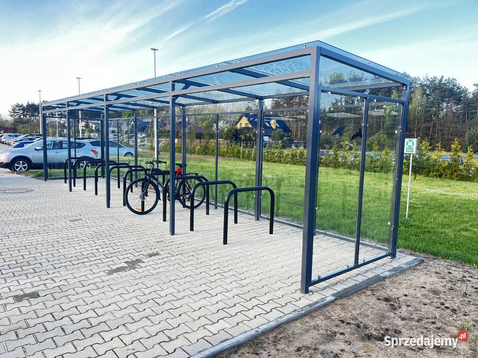 Wiata rowerowa szklana 6x2 Wrocław