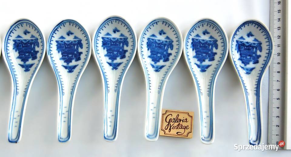 Chińska porcelanowa miska łyżka 6 porcelana wielokolorowy