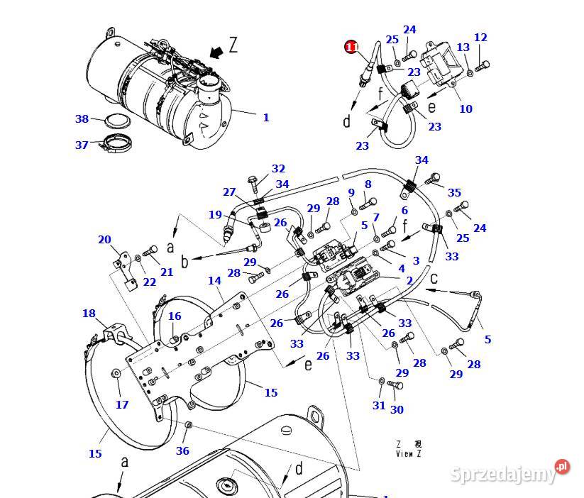 Czujnik spalin KOMATSU 6008162830 Gądki