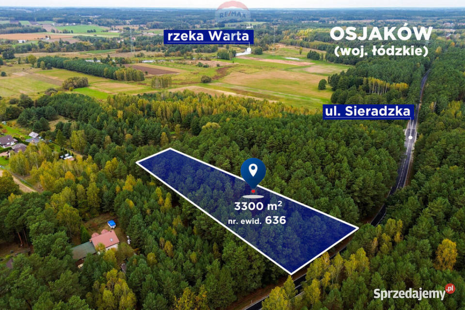 Na sprzedaż działka budowlana w lesie asfalt Osjaków