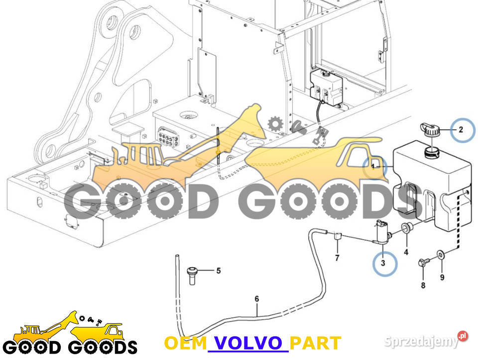 VOLVO ZBIORNIK PŁYNU SPRYSKIWACZY Z POMPKĄ