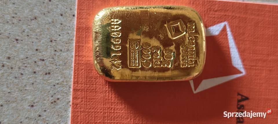 Zlota sztabka 50g Valcambi z certyfikatem