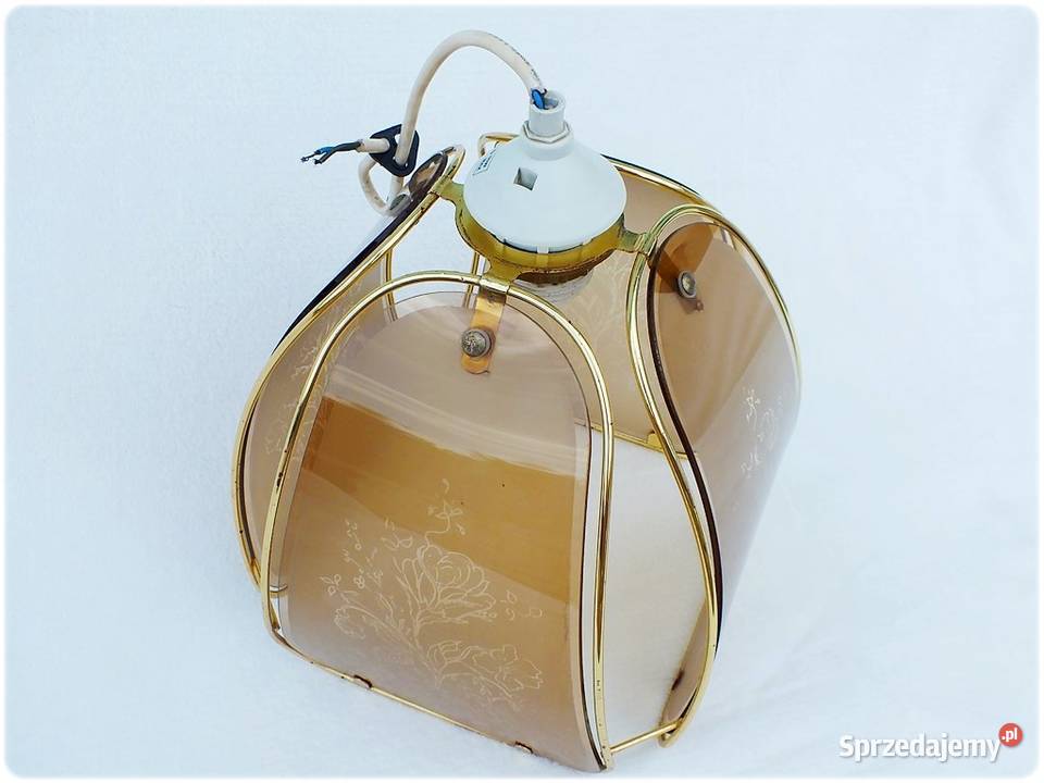 Lampa wisząca szklane witraże z lat 8090tych