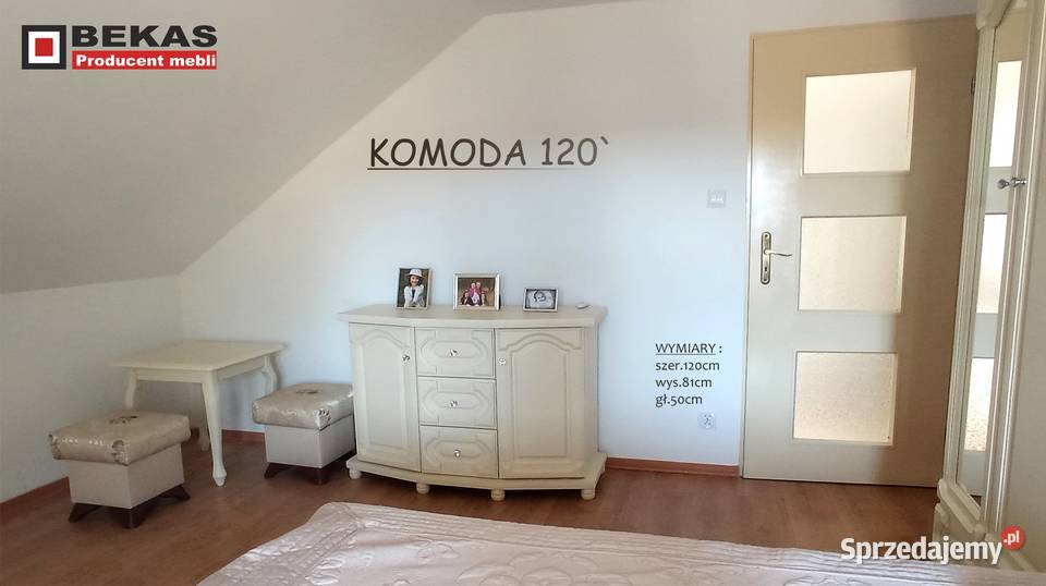 Śliczna Szafa Dąb Kremowy Stylowa 901L Lustro