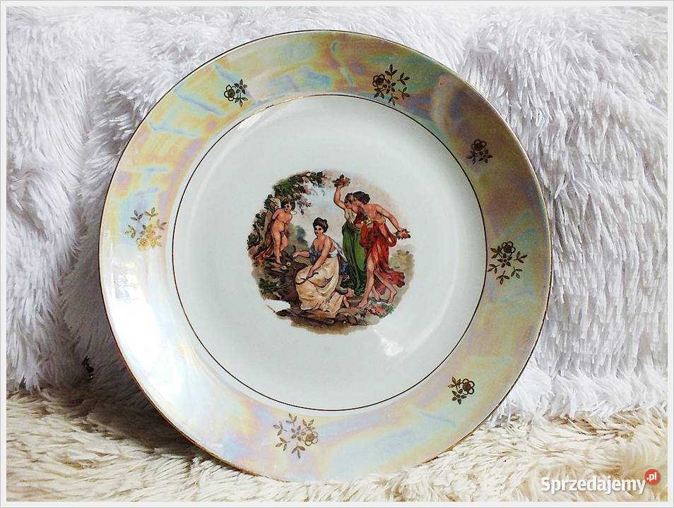 Duży Talerz Henneberg Porcelana z lat 70 PRL DDR Żary