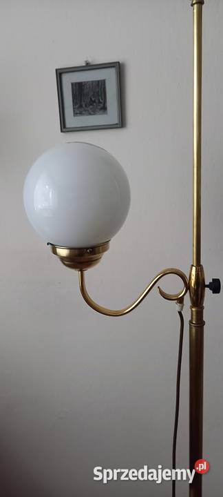 Mosiężna lampa podłogowa z ruchomym ramieniem Skierniewice sprzedam