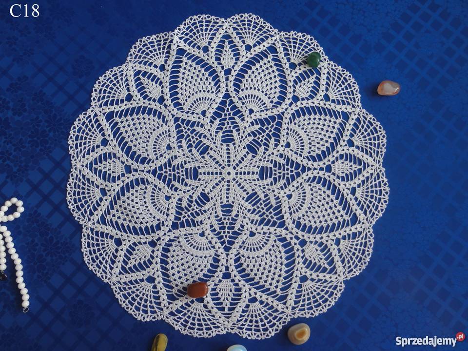 Serwetki bieżniki białe szydełkowe na szydełku Lublin