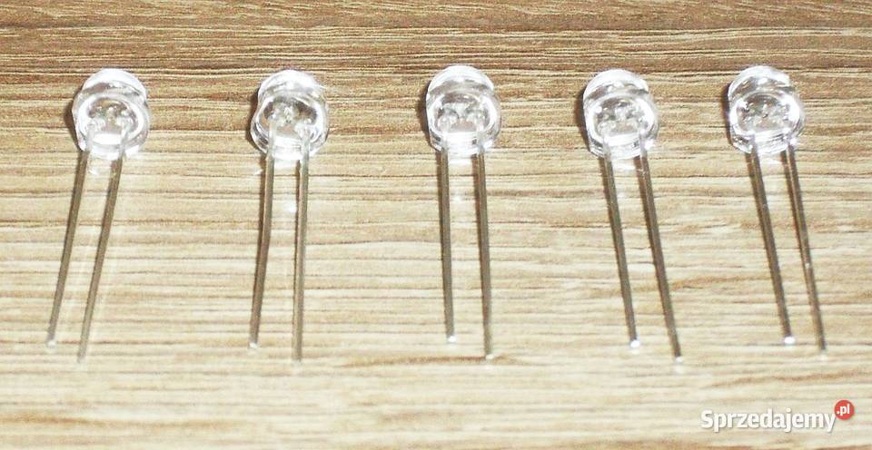 LED 48 mm biała zimna 100 22 cd 5 lm 20 mA Części i akcesoria Gliwice