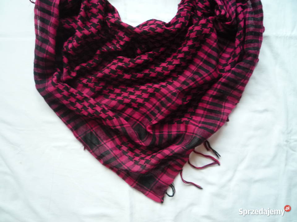 Duża Chusta różowo czarna 110 x 110 Nowa Szczecin