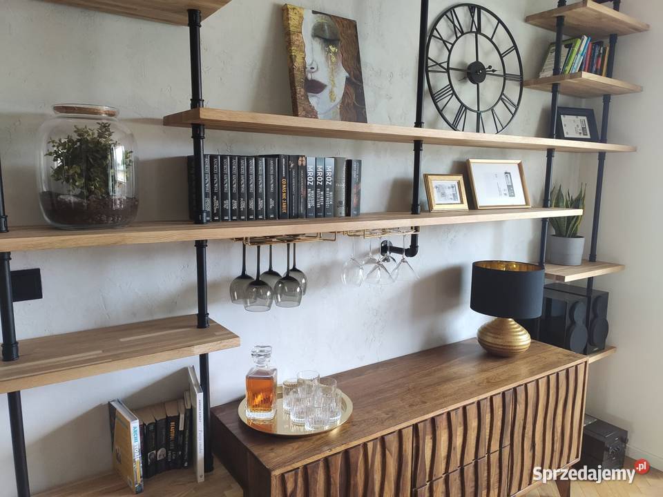 Regał dębowy loft śląskie Tychy