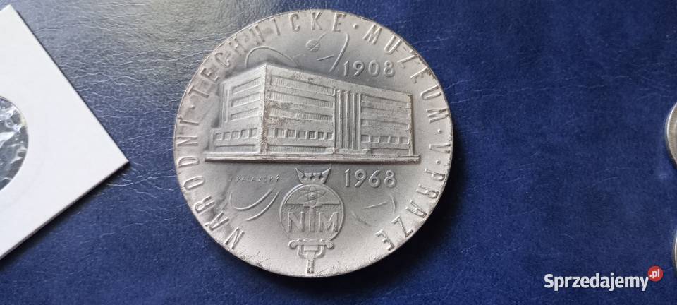 Stare monety Medal 60 lecie Muzeum w Pradze 1968 Lesko