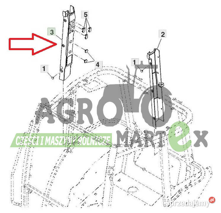 R275951 OSŁONA RH JD Wichrów