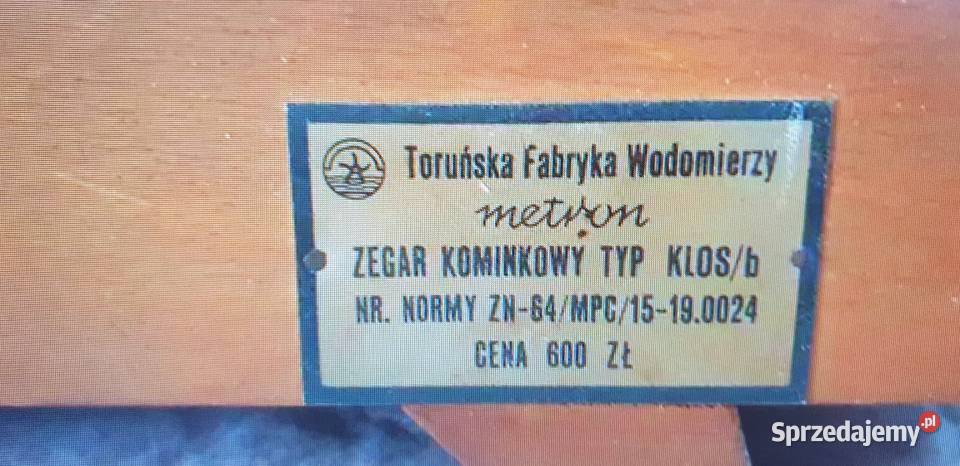 Zegar Kominkowy Metron PRL Rydułtowy