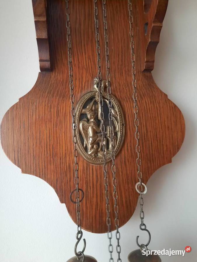 Stary zegar Wuba z fazami księżyca Antyki małopolskie Słomniki