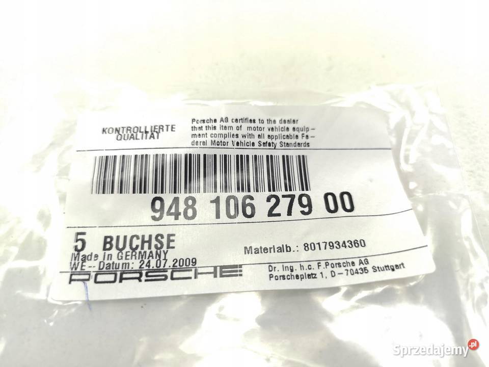 TULEJKA MOCOWANIA PRZEWODÓW WODY 5 PORSCHE ORI