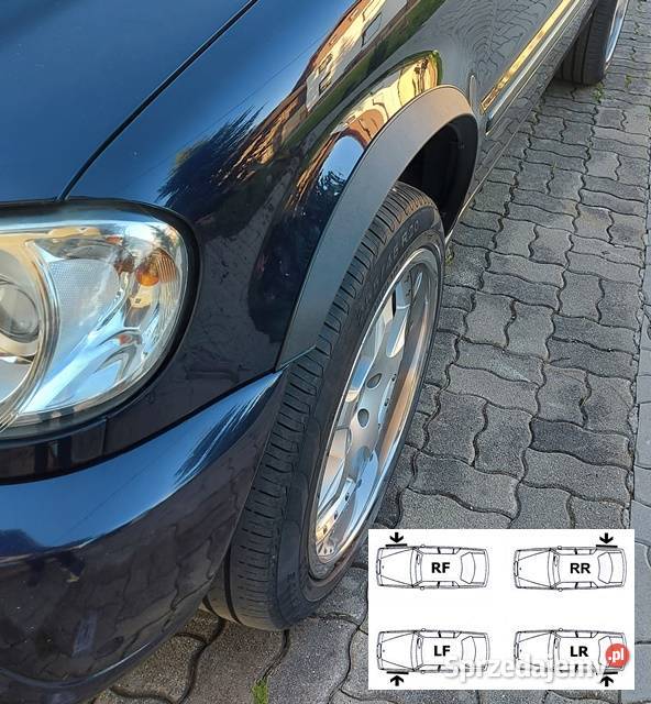 Mercedes W163 ML nakładki na błotniki kpl 4 Akcesoria lubelskie