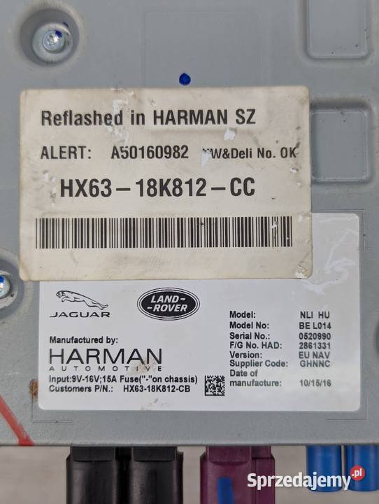 MODUŁ NAWIGACJI RADIO JAGUAR FPACE HX6318K812CC Pozostałe Białystok