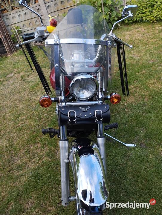 Kawasaki Vulcan 800 chopper czerwony Kuszyn