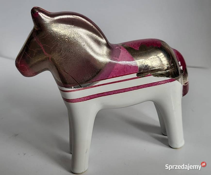 Figurka Konik Koń ceramiczny ręcznie malowany Sierakowice