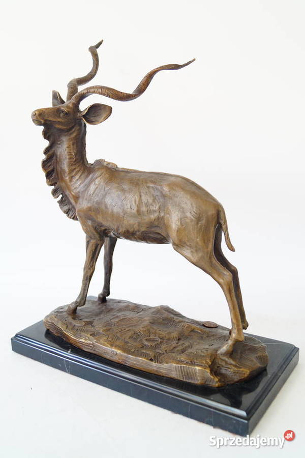 Figura z brązu rzeźba Antylopa prezent myślistwo wielkopolskie Gizałki sprzedam