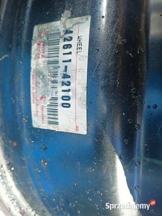 Felgi stalowe r16 5x1143 wzmacniane Toyota Pawłów