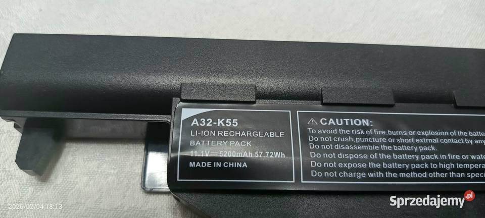 Bateria do laptopa Asus A32K55 lubelskie sprzedam