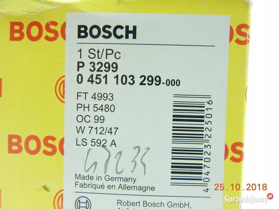 FILTR OLEJU BOSCH BMW E36 osobowe