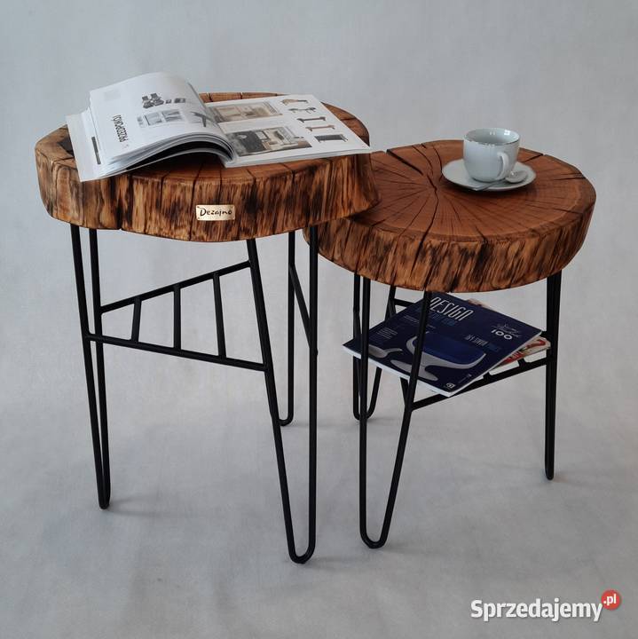 Stolik kawowy dąb loft industrial hairpin legs 8cm Stoły, krzesła, biurka sprzedam