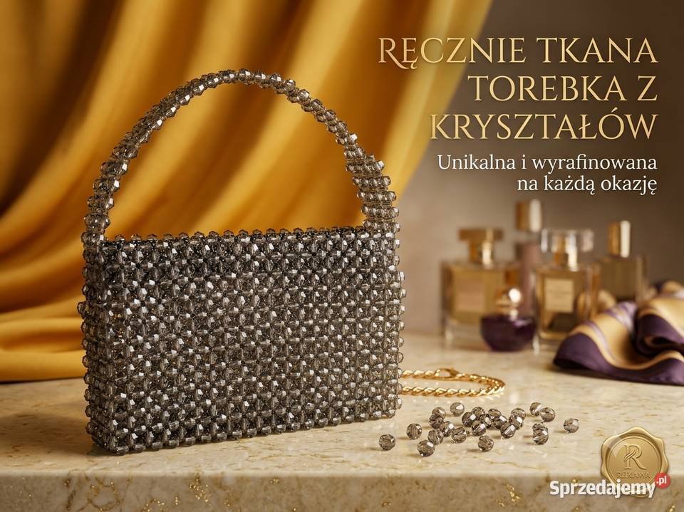 Torebka wieczorowa z koralików Deep Amethyst Wrocław sprzedam