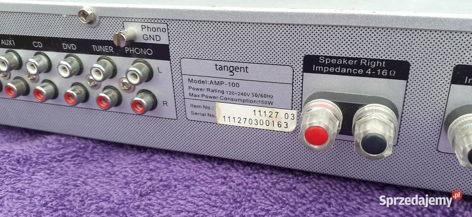 Wzmacniacz Tanqent 2x60W wyświetlacz LCD6 wejść2 kujawsko-pomorskie Tuszkowo sprzedam