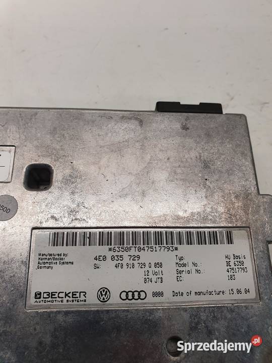MODUŁ NAWIGACJI MMI AUDI A6 C6 4F0910729Q Przystajń