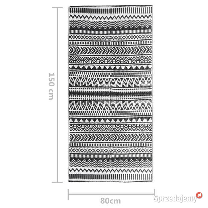 Dywan zewnętrzny czarny 80 x 150 PP WM316919 Warszawa