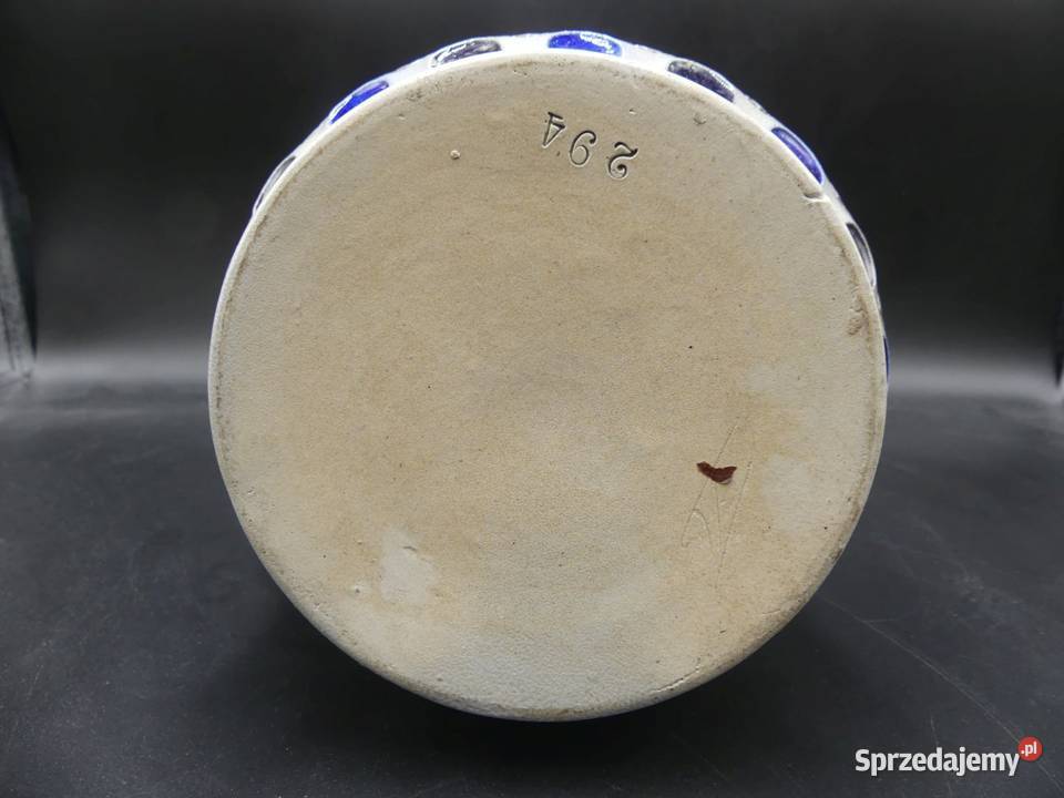 Kamionkowy dzban na wino okuwany cyną sprzedam