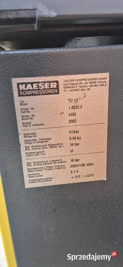 Kompresor śrubowy Kaeser Airtower 6 plus Jelcz-Laskowice