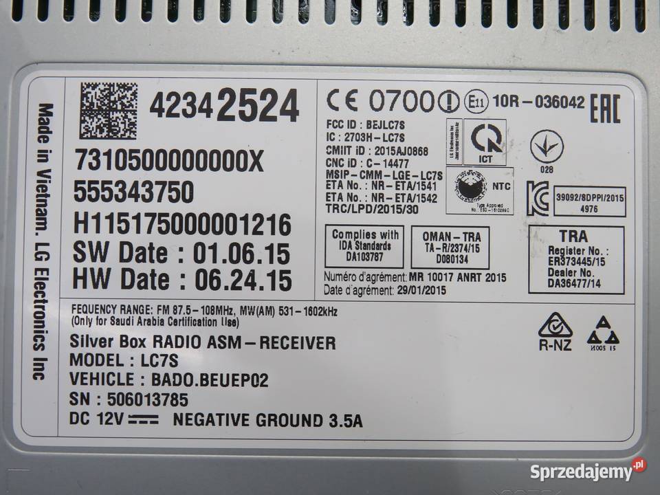 Radioodtwarzacz fabryczny Opel DF 2DIN