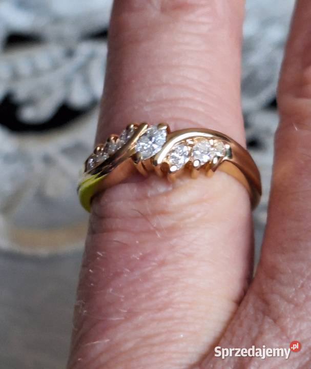 Pierścionek Damski Złoto 585 Diament szlif