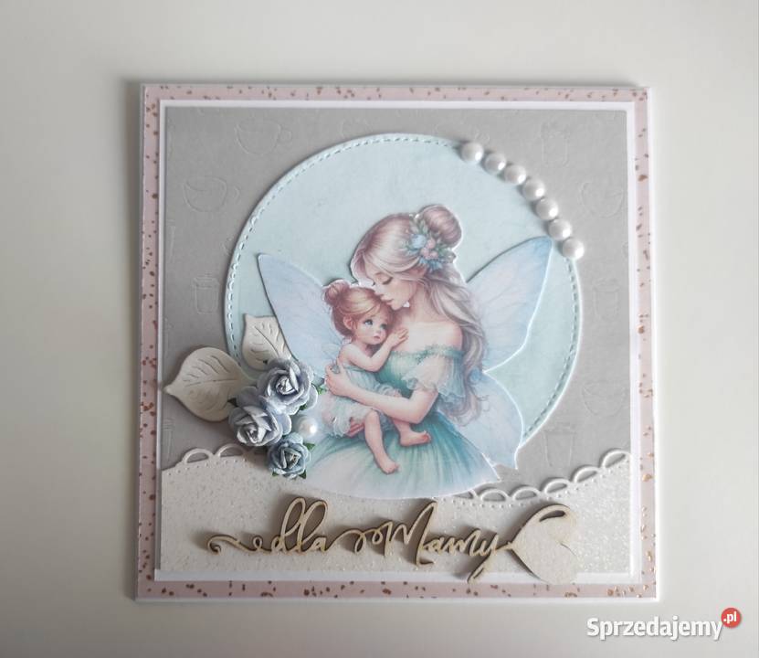 Kartka ręcznie robiona Mamy Dzień Matki handmade Rękodzieło Łódź sprzedam